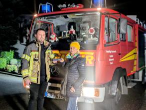 Übergabe unseres Geschenks